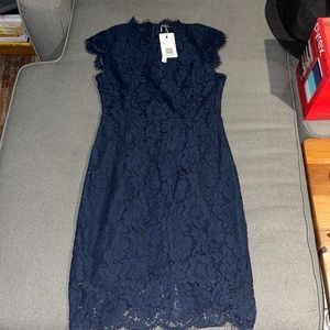 Merokeety Size Medium Navy Blue Dress